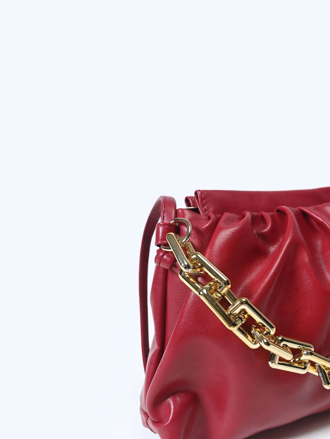 Minimalist Ruched Bag with Chain
