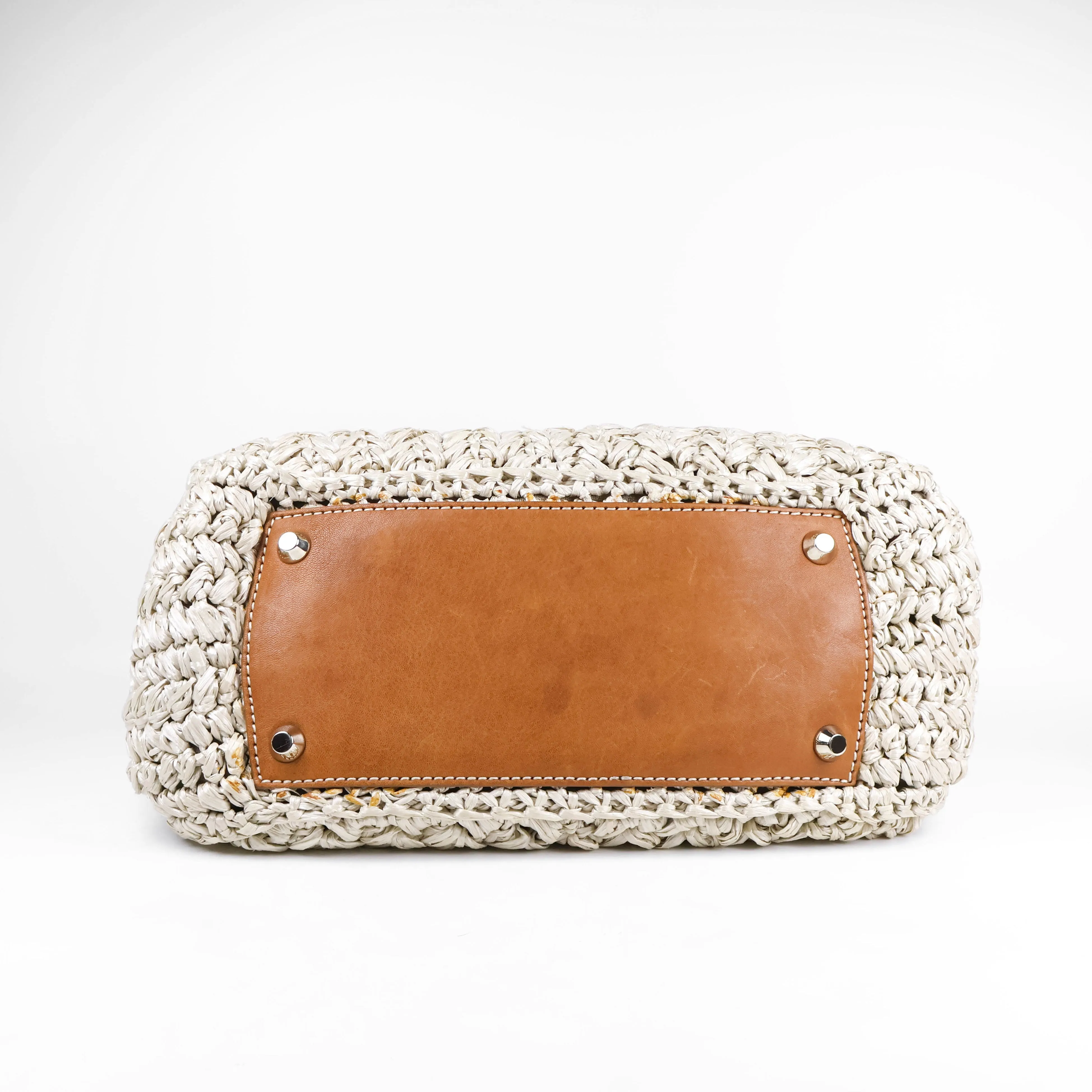 Miu Miu Raffia Top Handel Bag