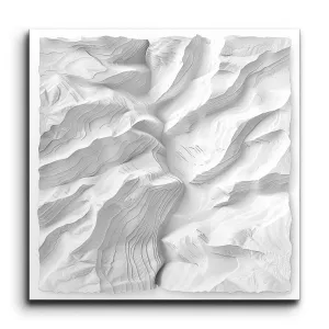 Mountainous Terrain Topographical Art