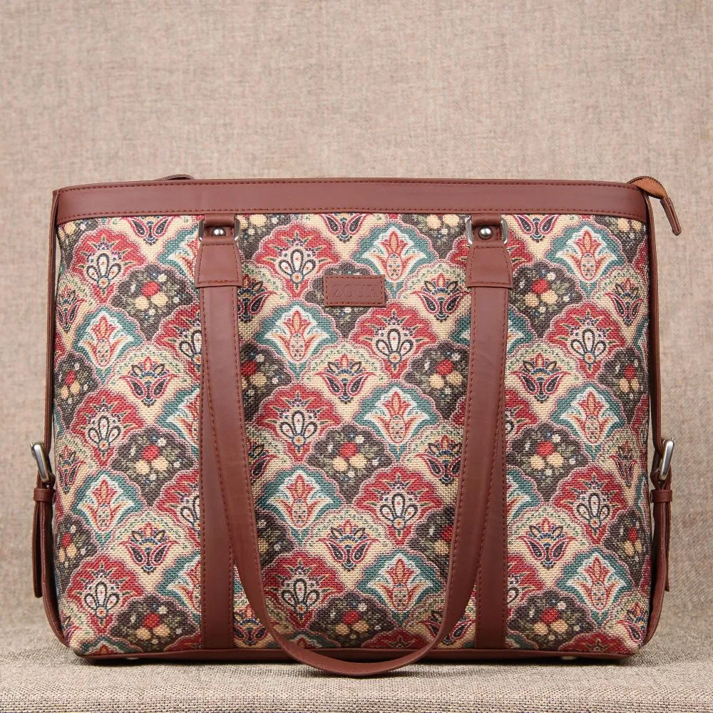 Mughal Art Multicolor- Office Bag & Chain Wallet Combo