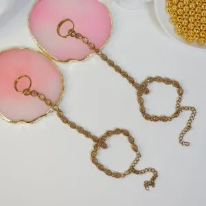 Muneera Antique Polki Tear Drop Hand Pieces