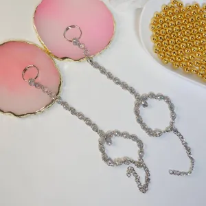 Muneera Silver Polki Tear Drop Hand Pieces