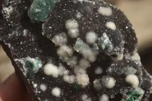Natural Rare Ball Malachite On Drusy Quartz & Dolomite Matrix  x 3 From Likasi, Congo