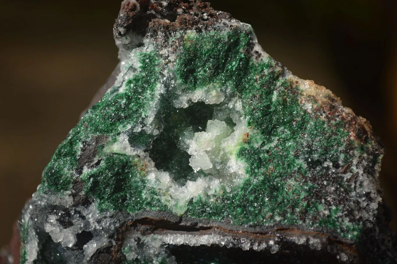 Natural Rare Ball Malachite On Drusy Quartz & Dolomite Matrix  x 3 From Likasi, Congo