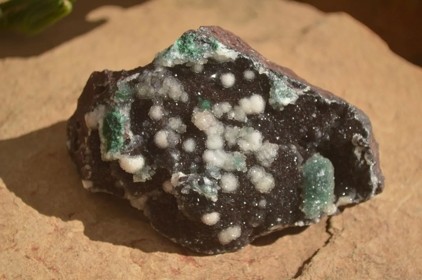 Natural Rare Ball Malachite On Drusy Quartz & Dolomite Matrix  x 3 From Likasi, Congo
