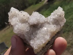 Natural Rare Hollow "Snow" Quartz Clusters x 12 From Alberts Mountain, Lesotho