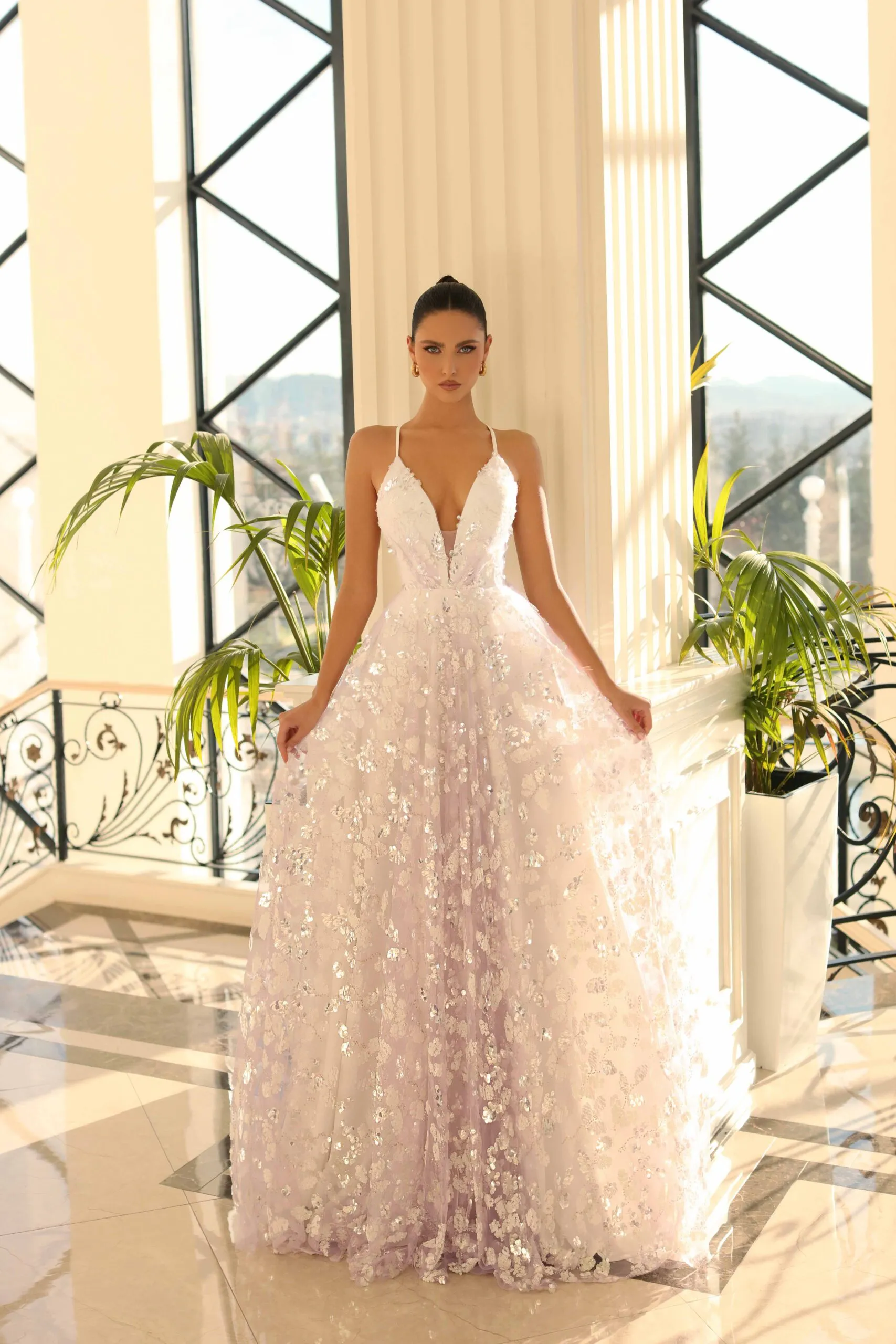 Nicoletta a lone embellished gown NC1017