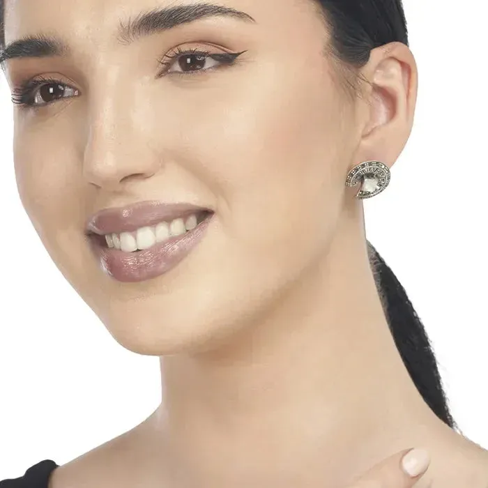 Oxidized Circular Studs
