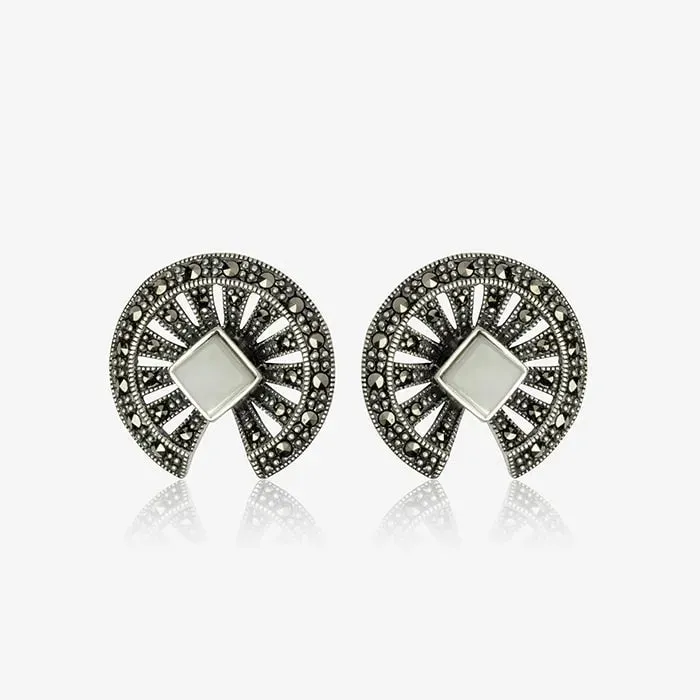 Oxidized Circular Studs