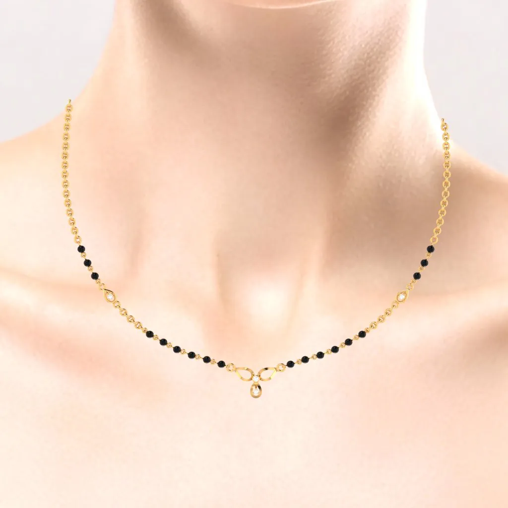 Pc Chandra Presents 18k Sleek Diamond Mangalsutra For Women