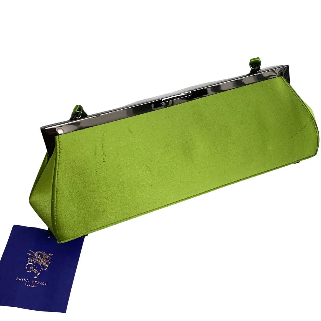 Philip Treacy Elegant Lime Green Evening Clutch Bag