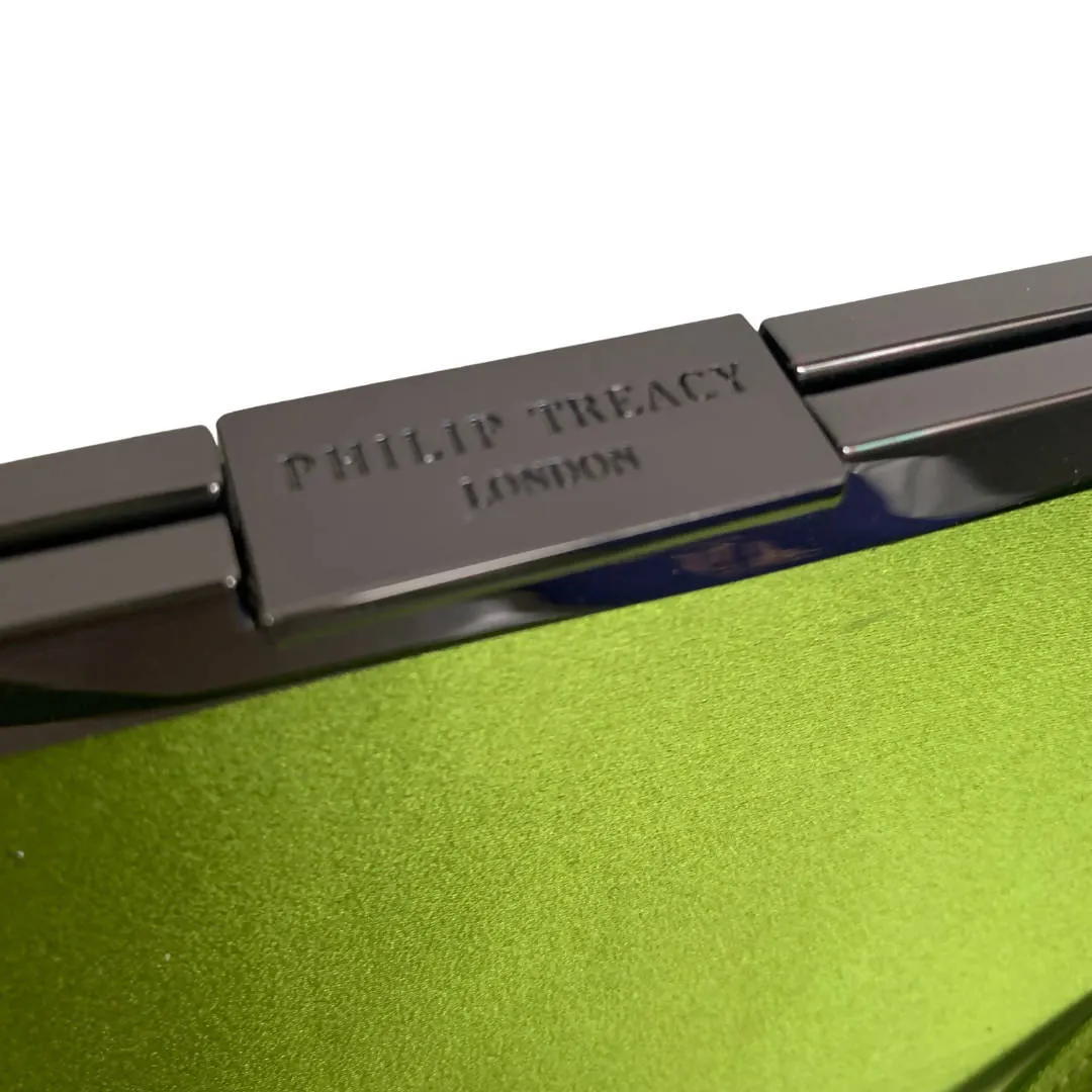 Philip Treacy Elegant Lime Green Evening Clutch Bag
