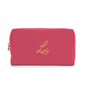 Pompadour Pink Velvet (Makeup Pouch)