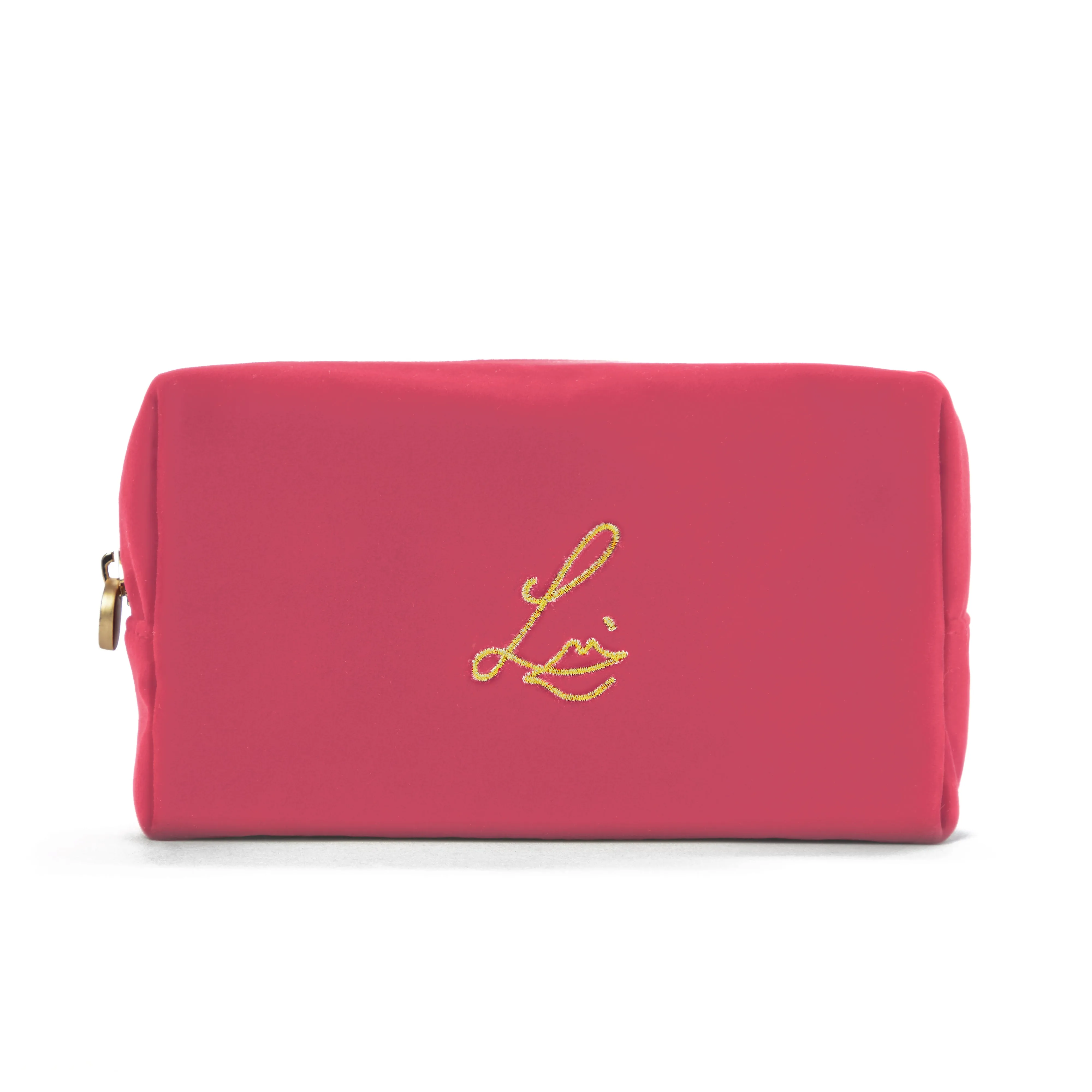 Pompadour Pink Velvet (Makeup Pouch)