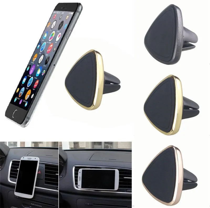 Pxel Magnetic Car Phone Holder Aircon Frame Vent Triangle Mount for Smartphones
