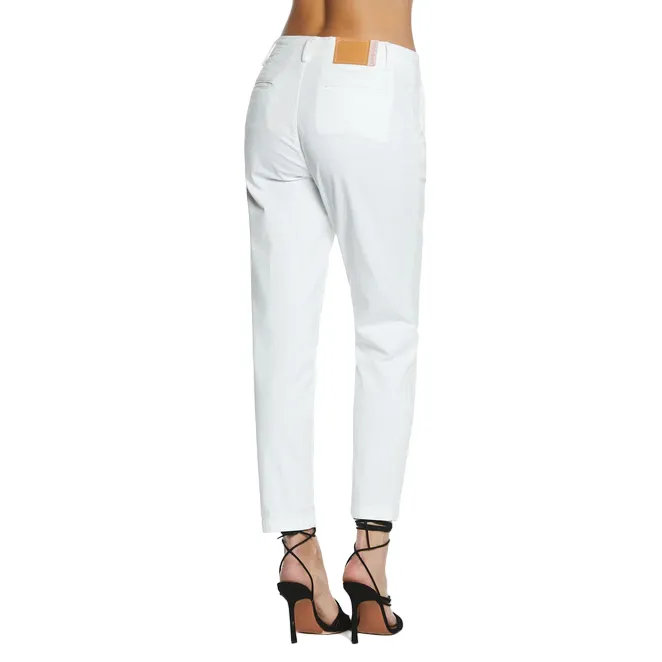 Relish Pantalone da donna CAROL_1 vita media chino slim fit gabardine RDP2407016029 latte