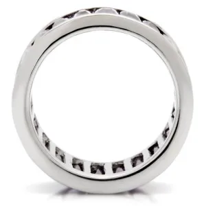 Rhodium Brass Ring with AAA Grade CZ in Amethyst for Women Style 0W128