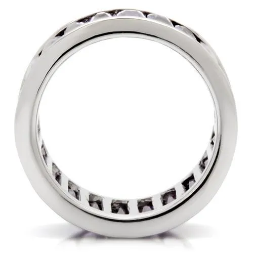 Rhodium Brass Ring with AAA Grade CZ in Amethyst for Women Style 0W128