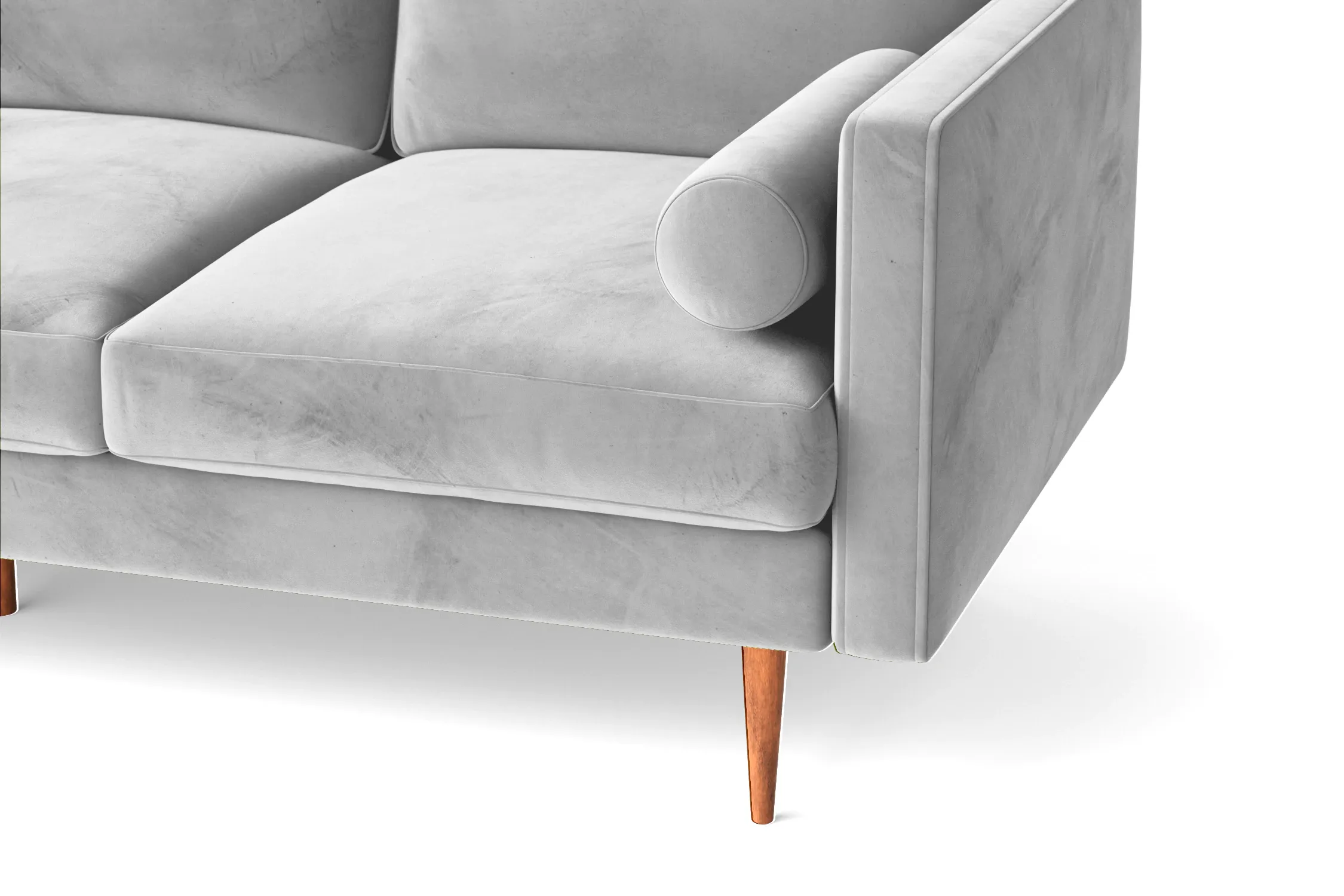 Salerno 3 Seater Sofa White Velvet