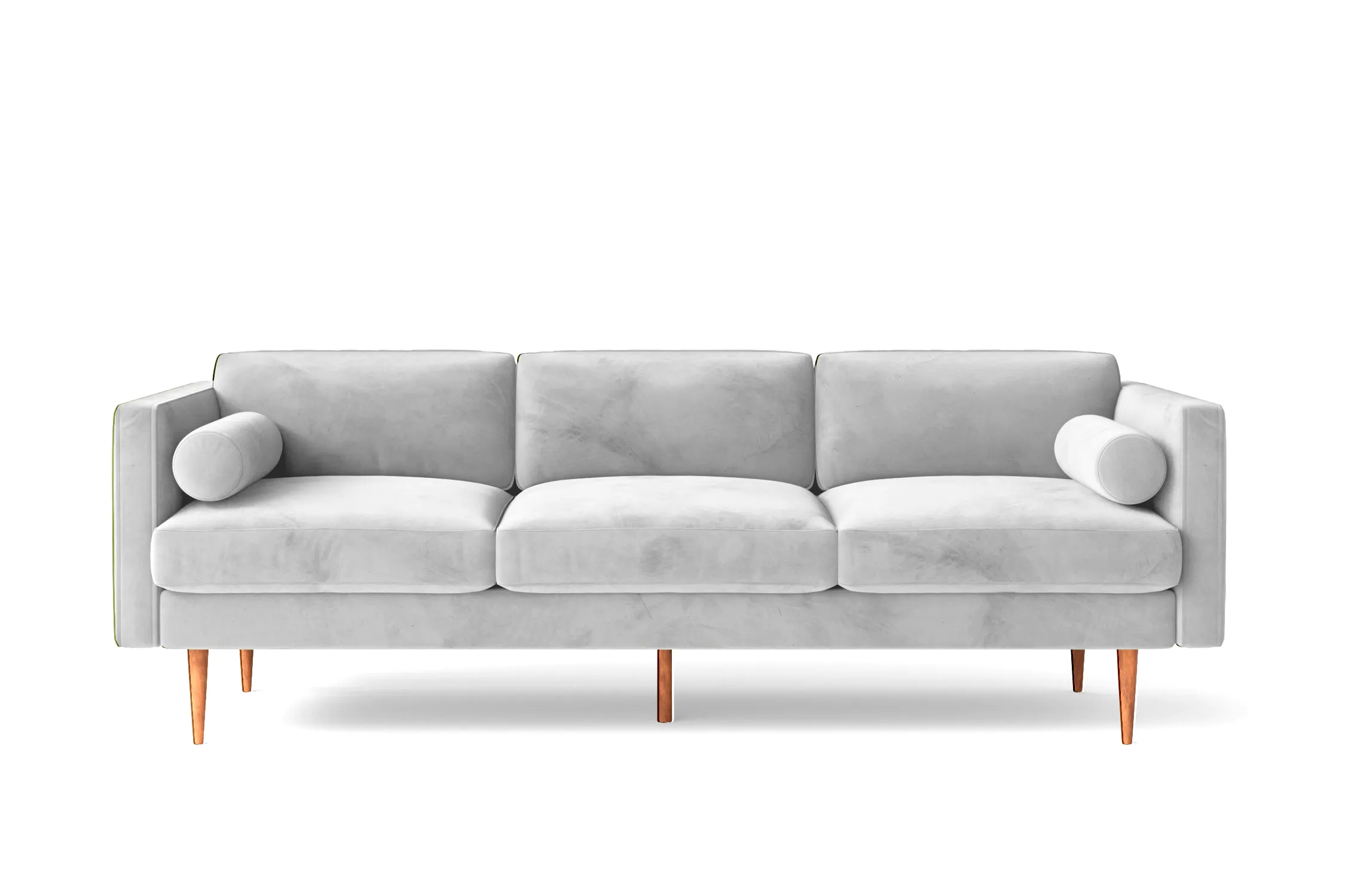 Salerno 3 Seater Sofa White Velvet
