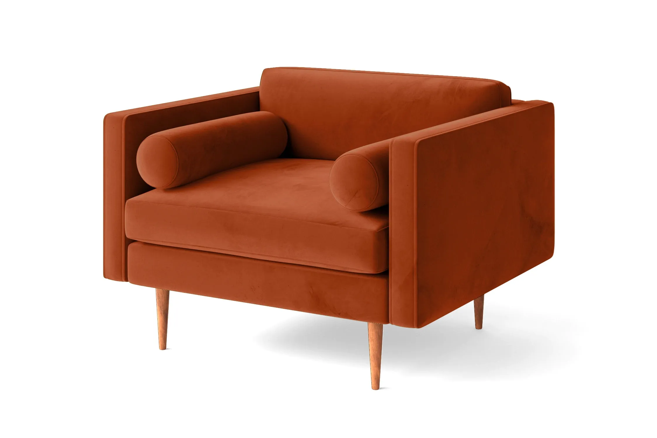 Salerno Armchair Orange Velvet