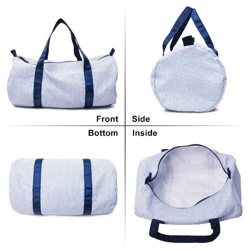 Seersucker Duffel Bag Personalized Duffel