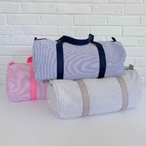 Seersucker Duffel Bag Personalized Duffel