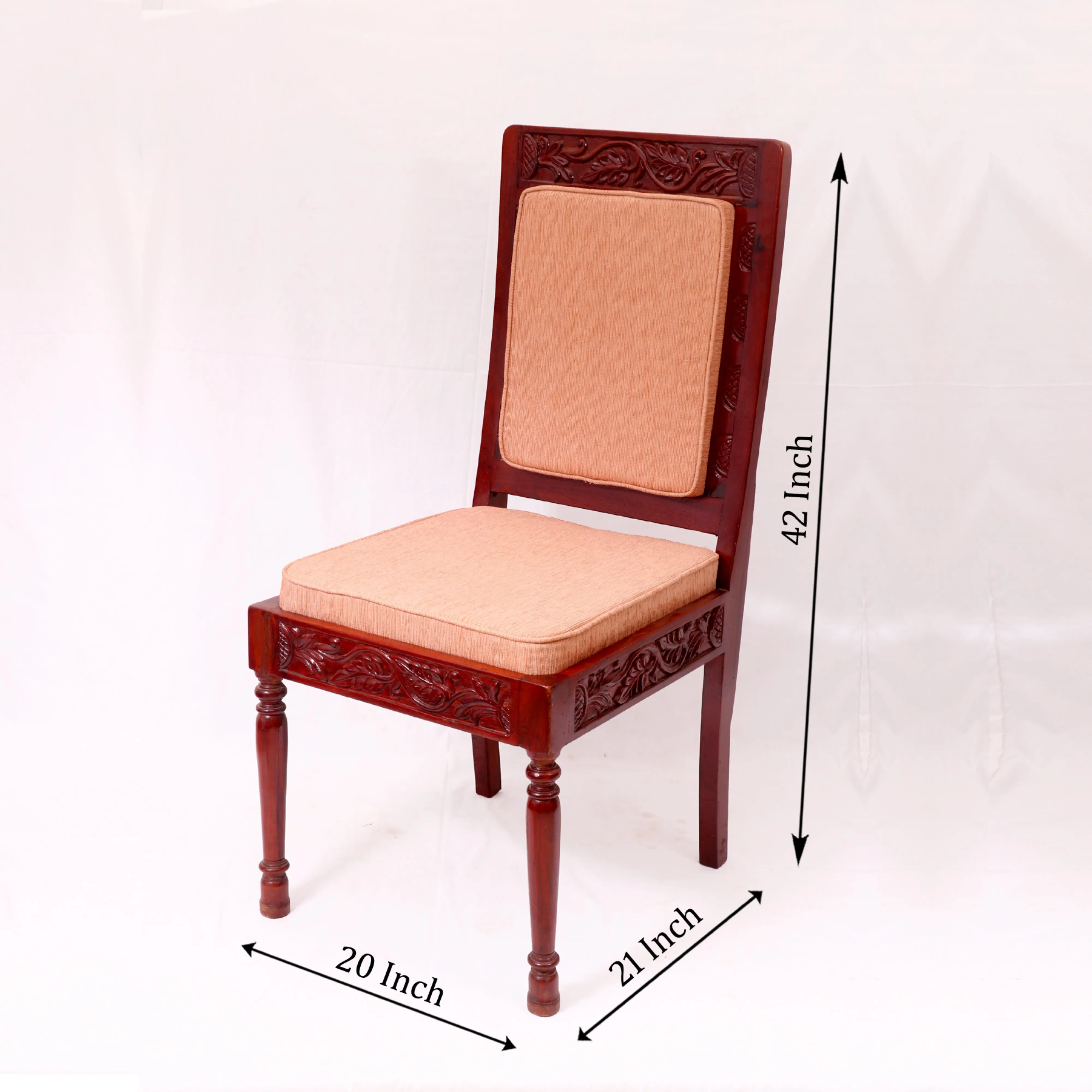 (Set of 2) Perfect Square Wooden Carving Chair