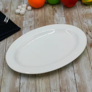 Set Of 6 White Professional Oval Plate / Platter 10" inch |