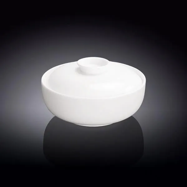 Set Of 6 White Soup Cup With Lid 5" inch | 11 Fl Oz