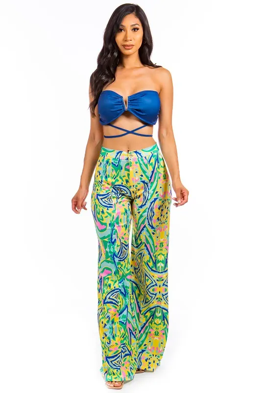 Sexy Summer Two Piece Pant Set