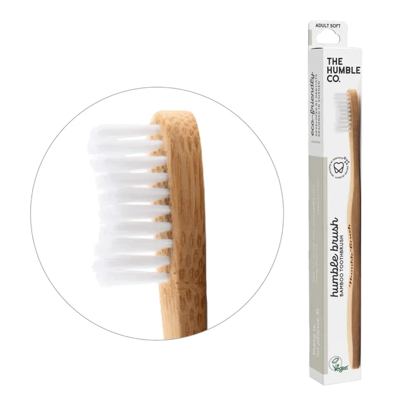 Soft Bamboo Toothbrush - White