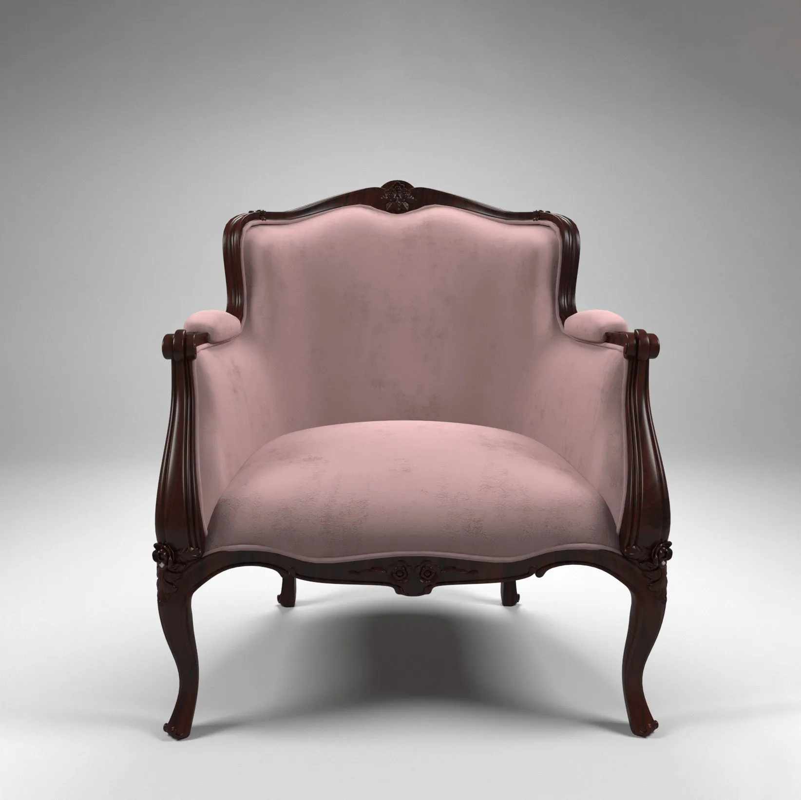 Spacious Intricate Colonial Designed Handmade Arm Chair