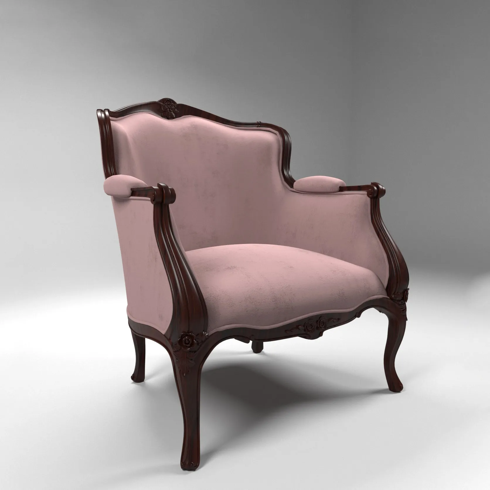 Spacious Intricate Colonial Designed Handmade Arm Chair