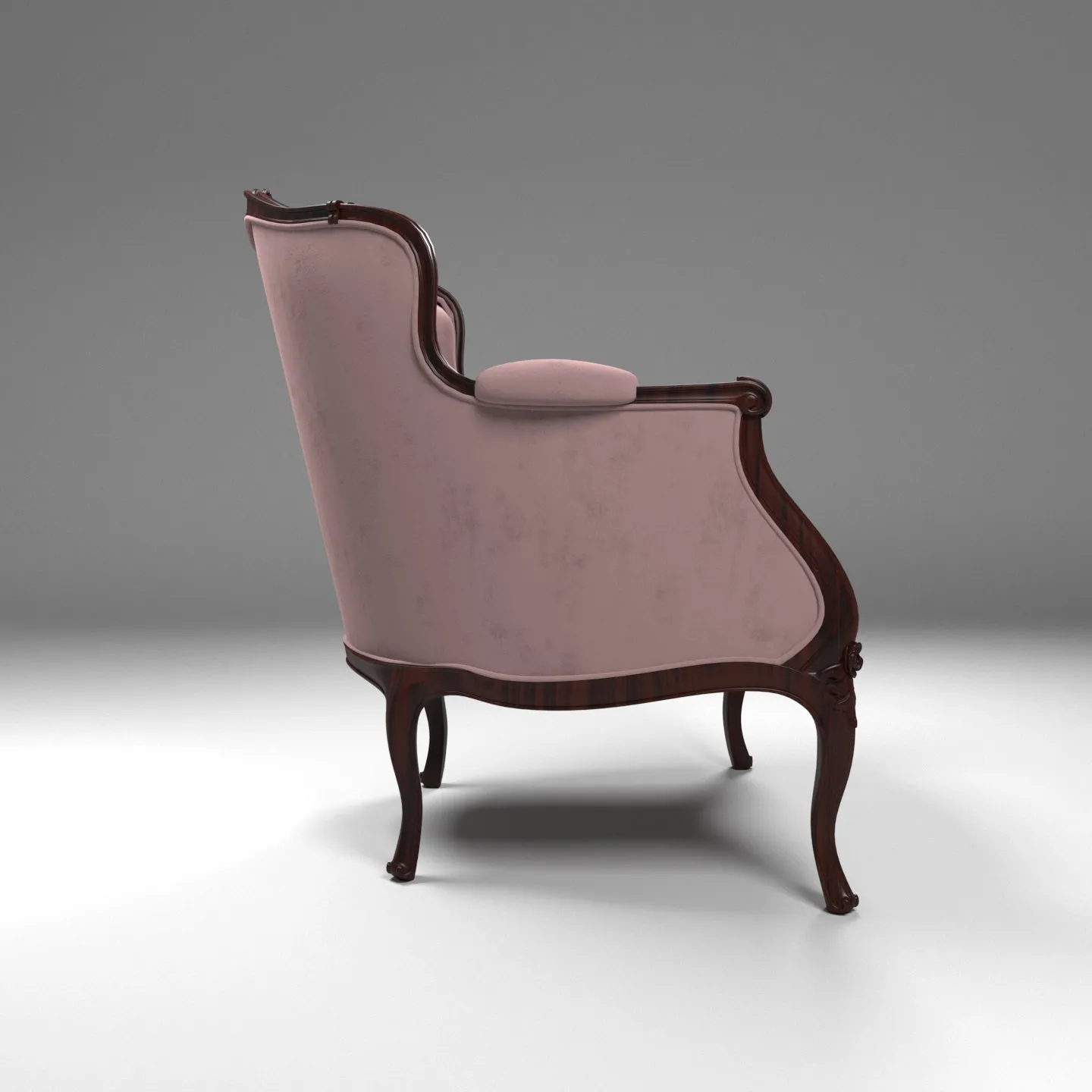 Spacious Intricate Colonial Designed Handmade Arm Chair