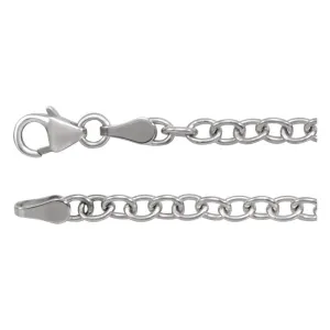 Sterling Silver Oval Cable Chain (3.25mm)