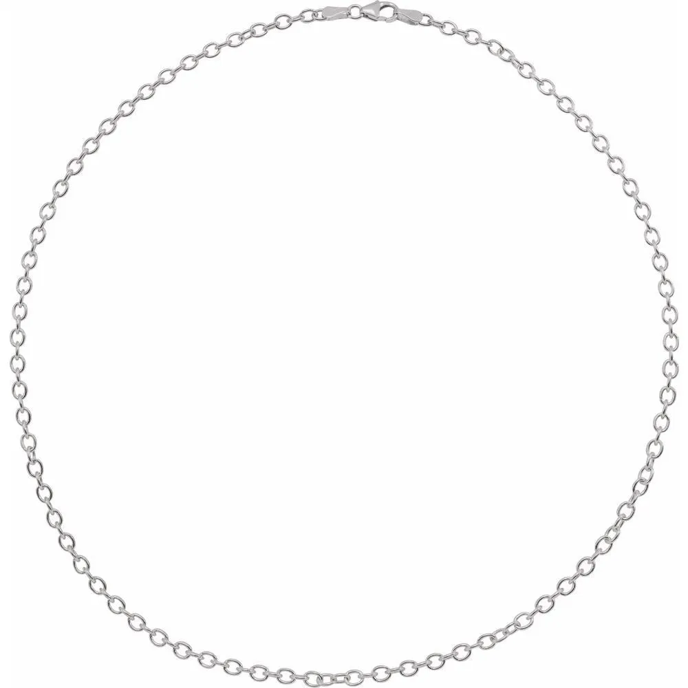 Sterling Silver Oval Cable Chain (3.25mm)