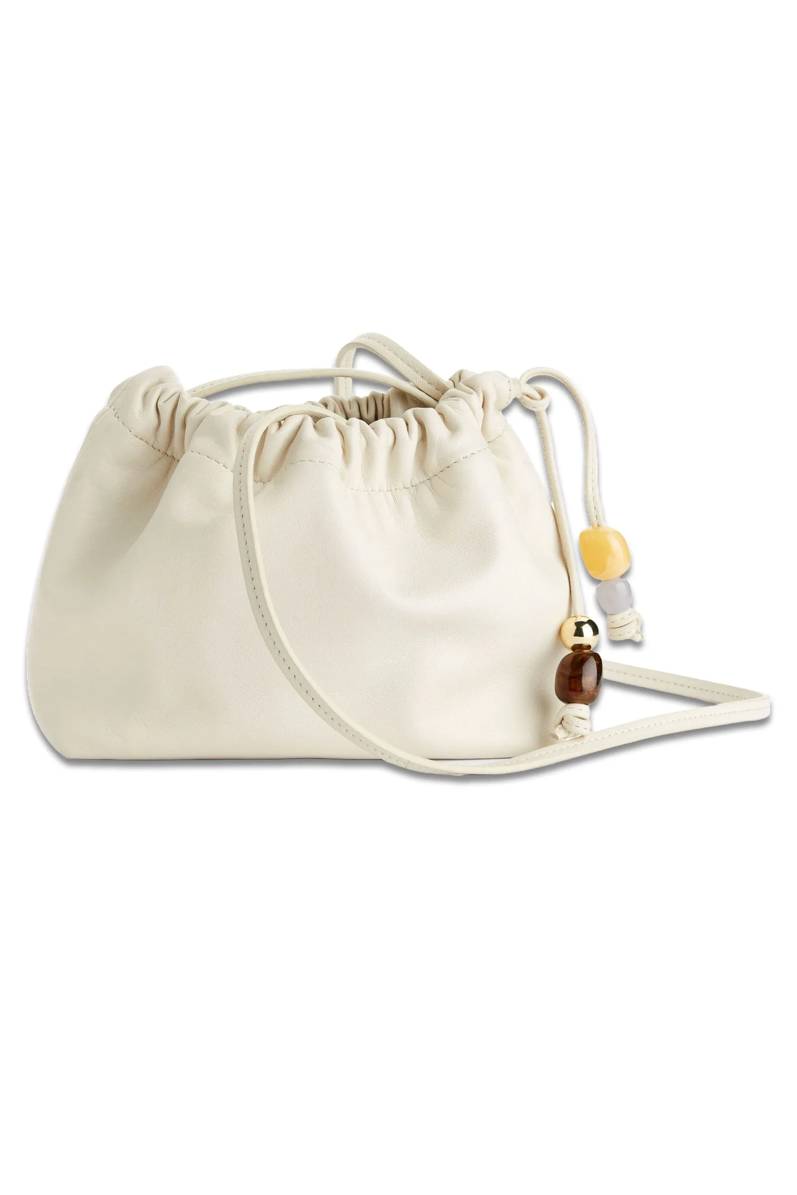 Stone-Detailed Drawstring Bag