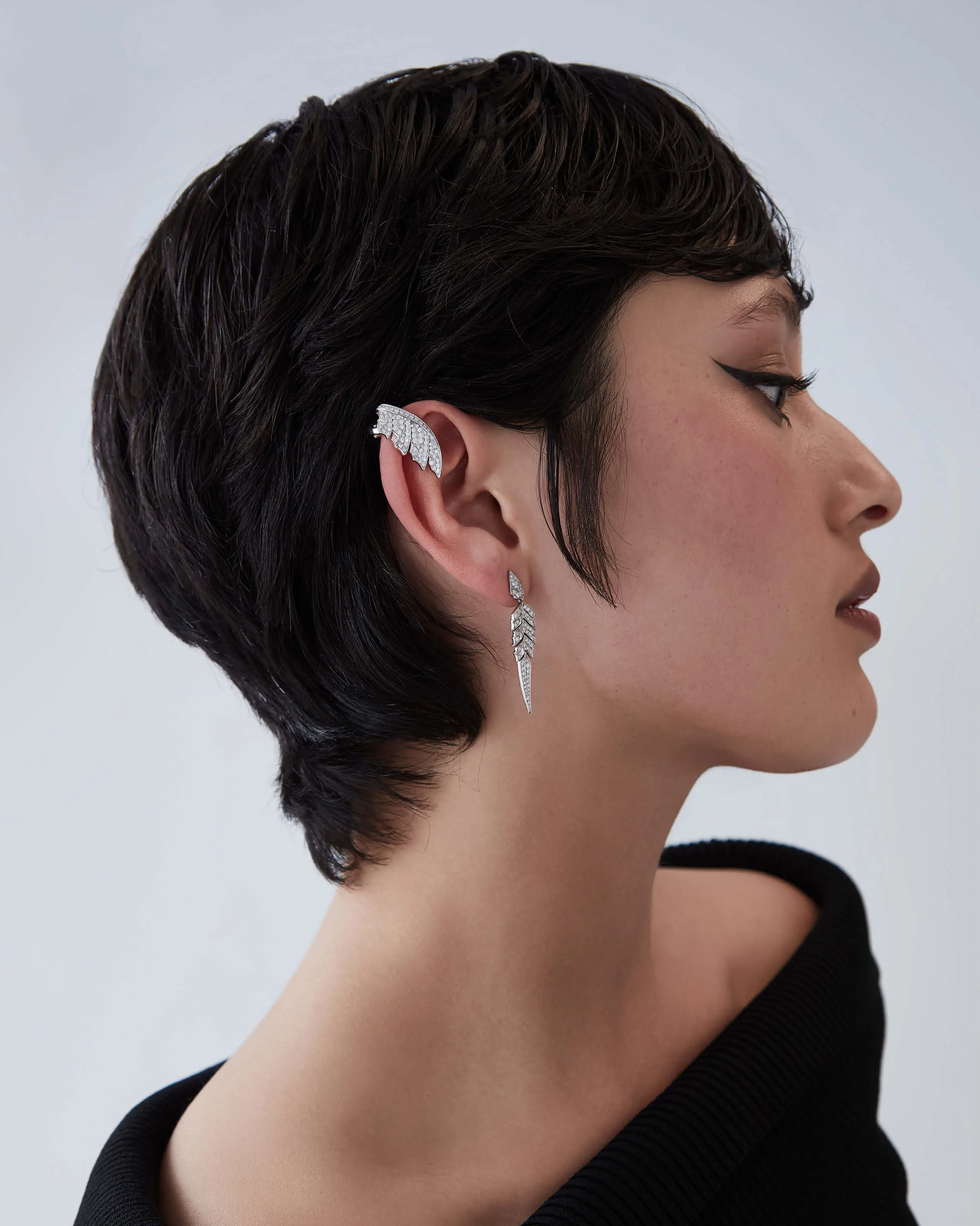 Tail Feather Drop Earrings