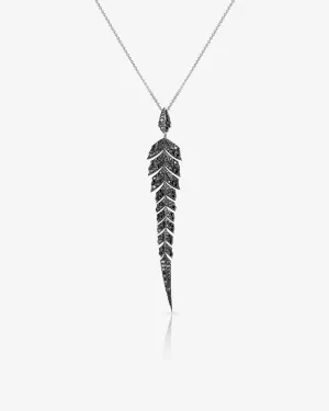Tail Feather Long Drop Pendant