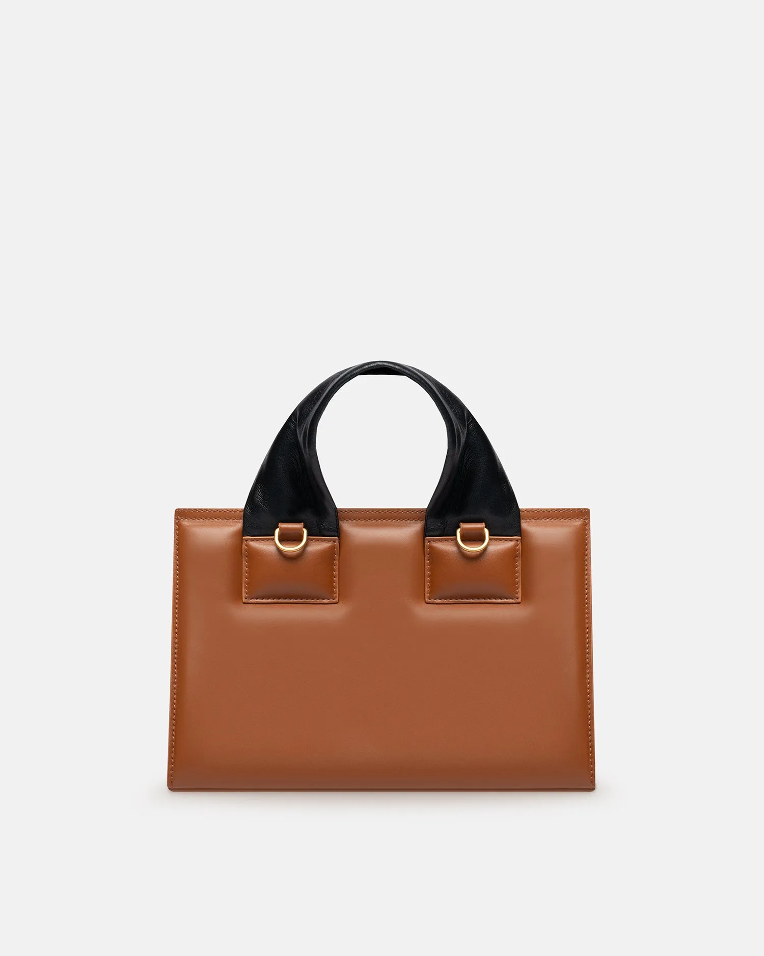 The SANDI Lock - Top Handle Bag - Tan