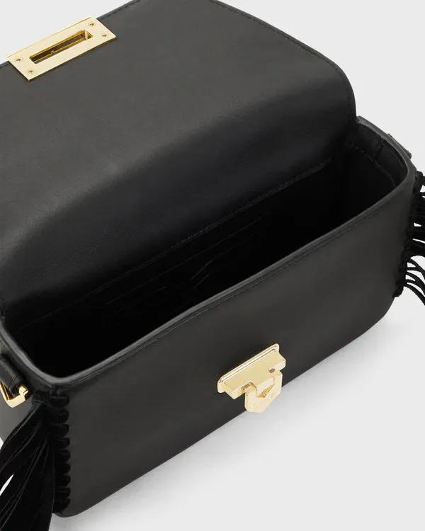 TOAST SHOULDER BAG BLACK FRINGE