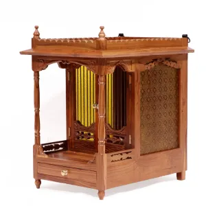 Traditional teak wood house temple