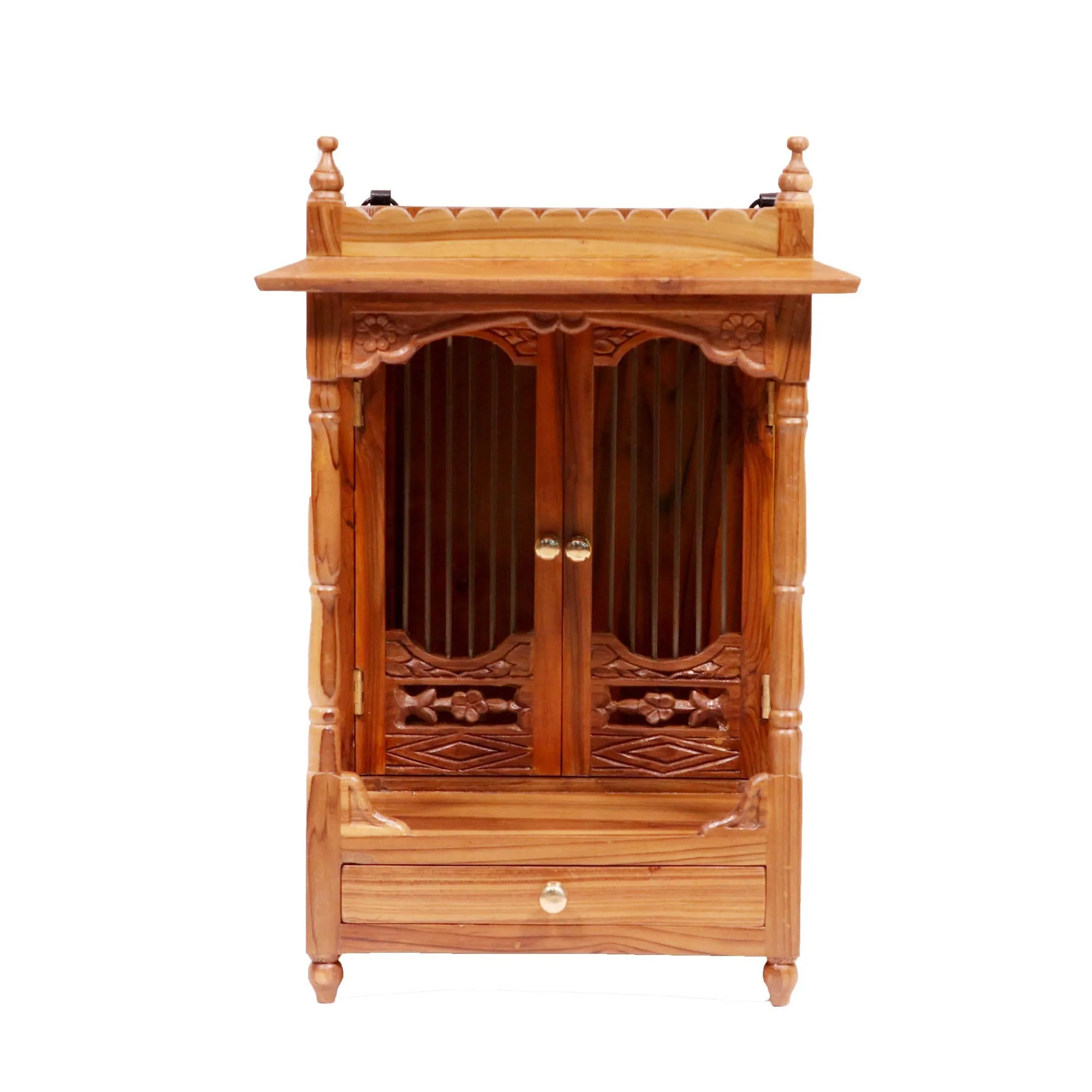 Traditional teak wood house temple