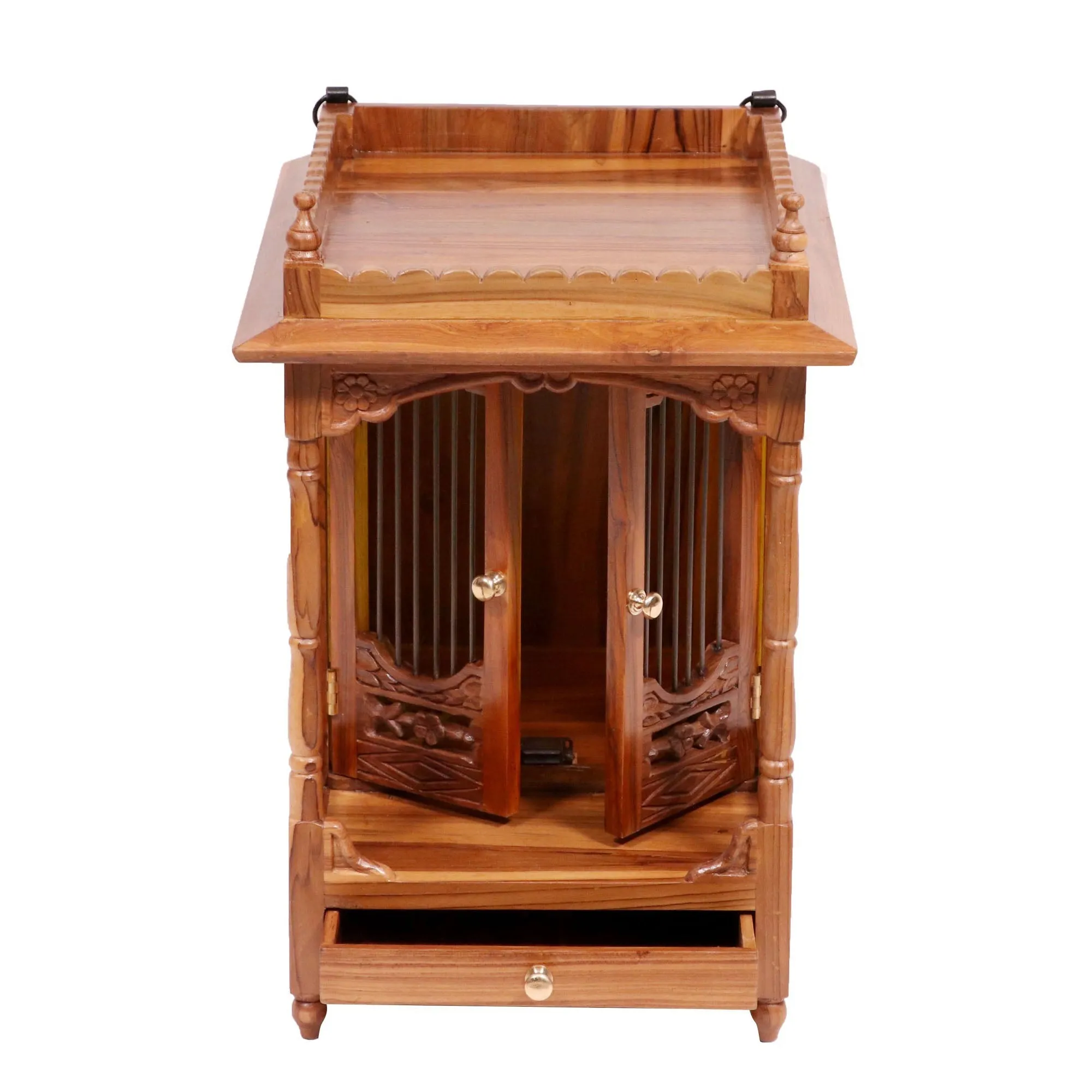 Traditional teak wood house temple