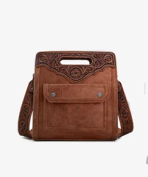 Trinity Ranch Floral Tooled Crossbody Bag