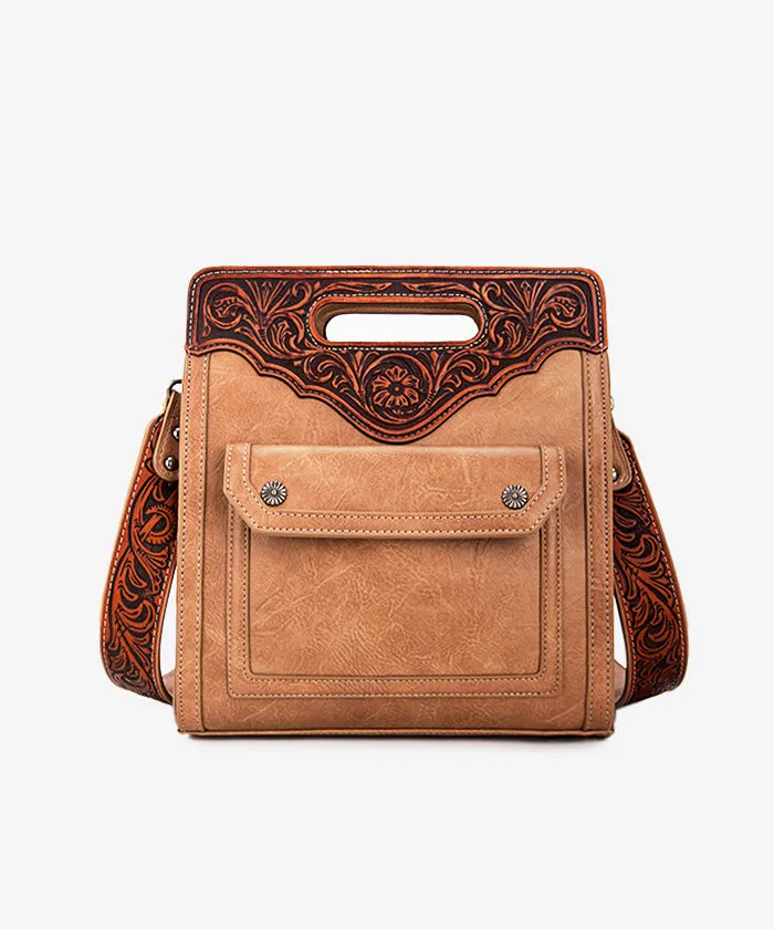 Trinity Ranch Floral Tooled Crossbody Bag