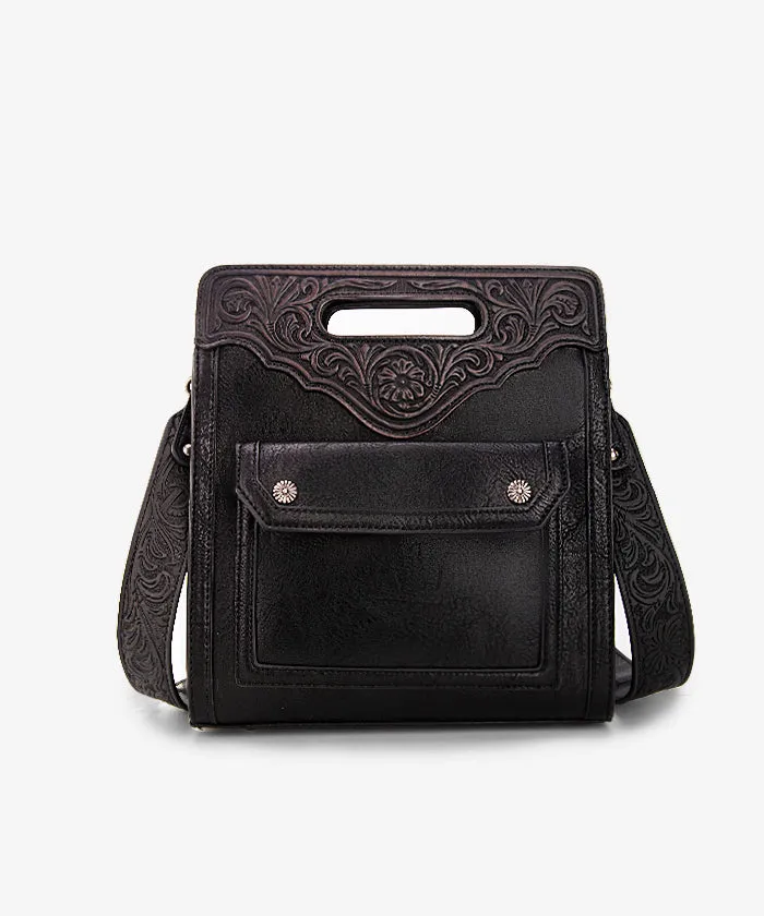 Trinity Ranch Floral Tooled Crossbody Bag