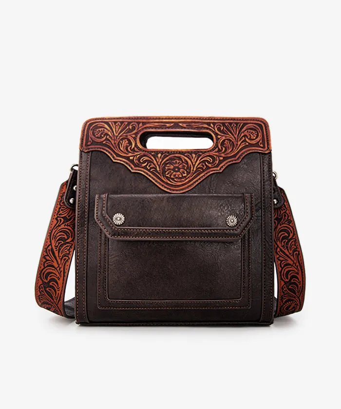 Trinity Ranch Floral Tooled Crossbody Bag