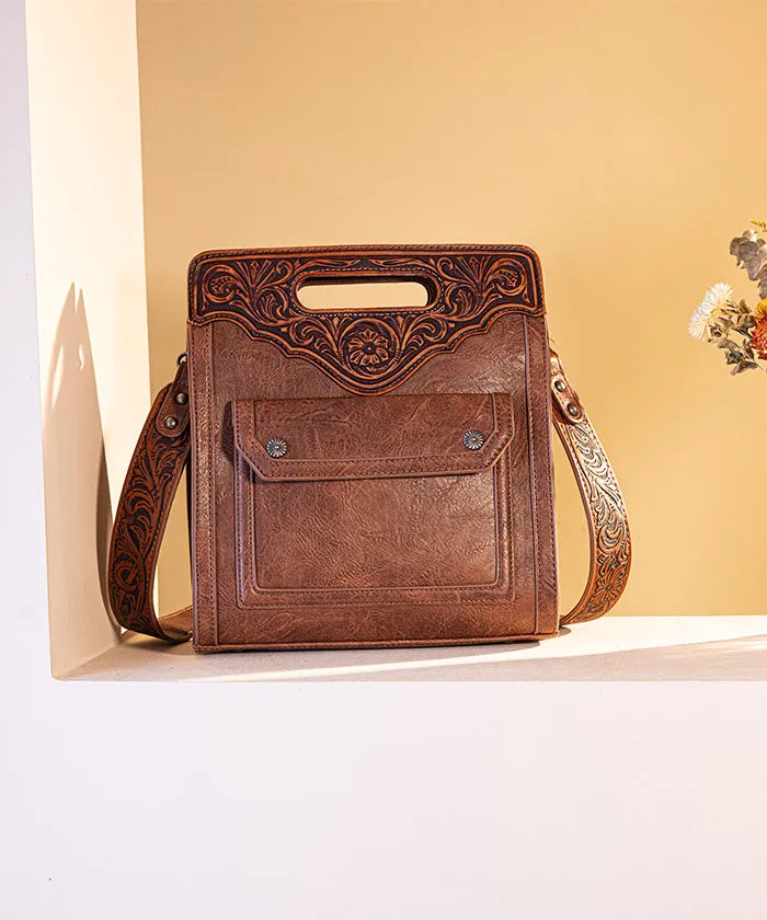 Trinity Ranch Floral Tooled Crossbody Bag